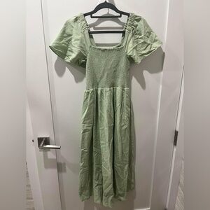 Madewell Lucie Smocked Midi Dress size XS